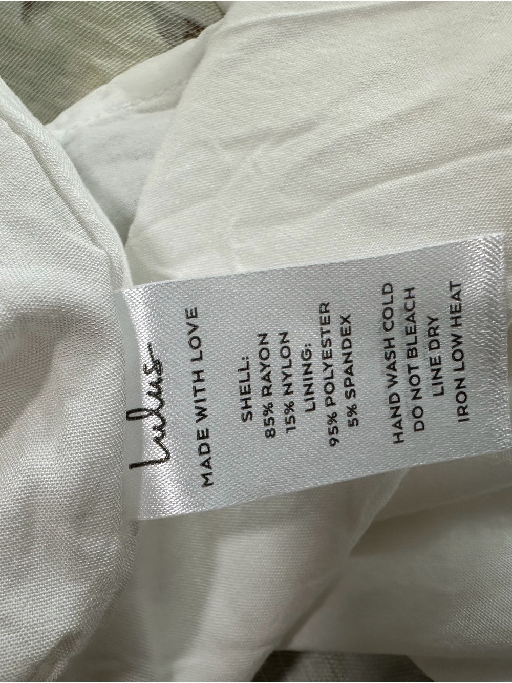 Lulus Green Floral Linen Blend Mini Dress XS Cottagecore - Picture 12 of 12